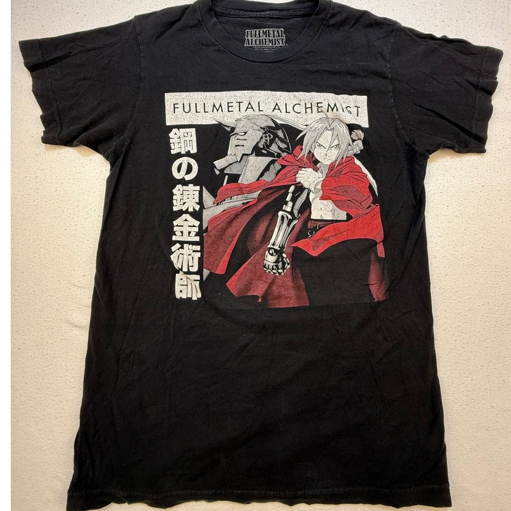 Fullmetal Alchemist T Shirt Mens Small Black Edward Elric Anime Graphic Tee 2009